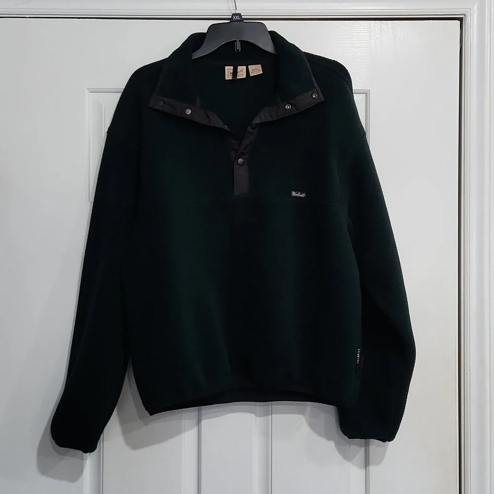 VINTAGE Woolrich Polartech Fleece T Snap Pullover Jacket Size Medium